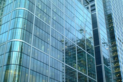image of a glass clad sky scraper day time