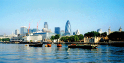 Eastern view of the city of London day time