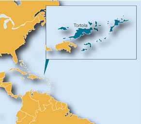 Map of the British Virgin Islands