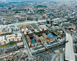 Ariel view of Sir John Rogerson's Quay Dublin