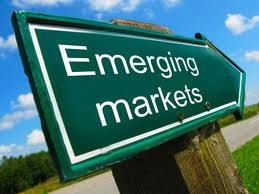 Emerging markets road sign