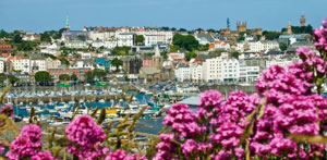 Daytime  harbour view of St Peter Port, Guernsey