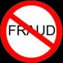 Picture of a sign reading FRAUD