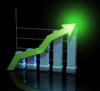 Up arrow on graph