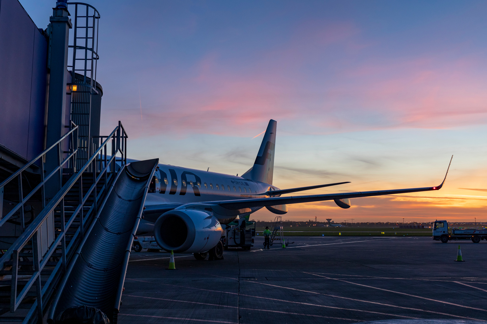 Aeroplane on stand