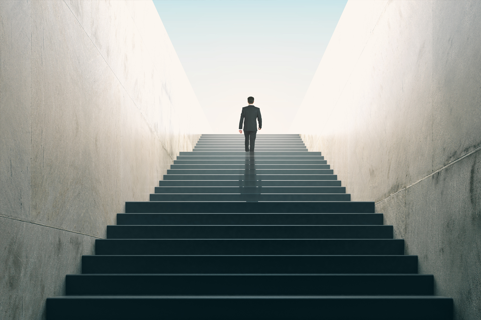 Man  climbing stairs