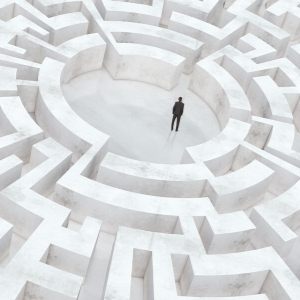 Man in a maze