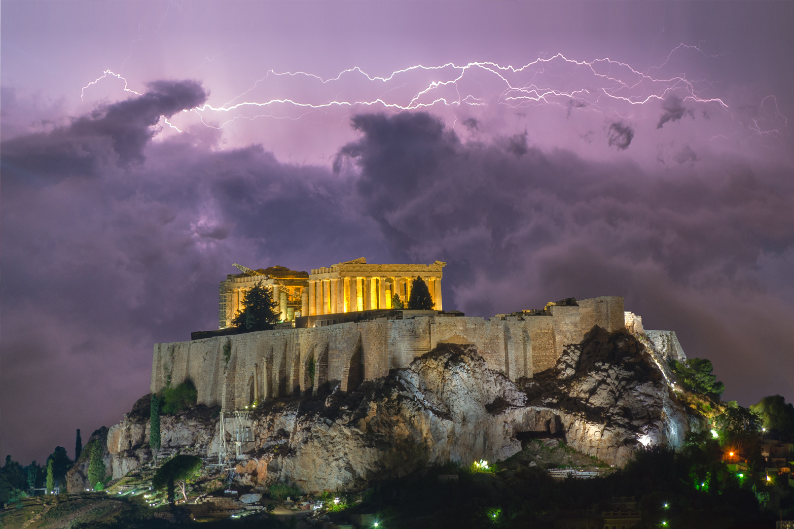 Lightning over the Acropolis