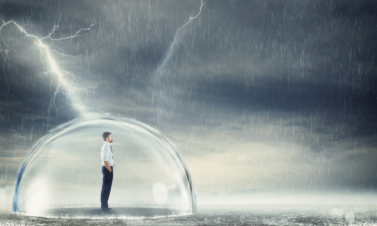 Man in a bubble