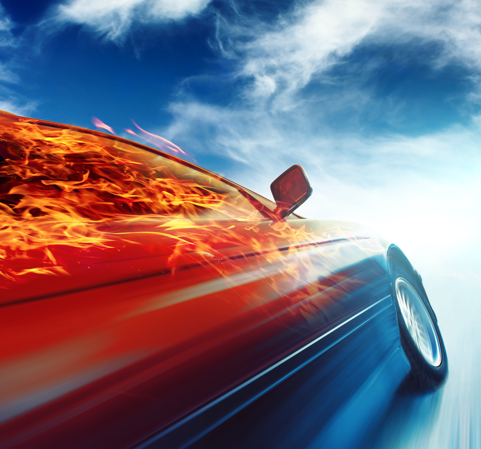 Speeding car