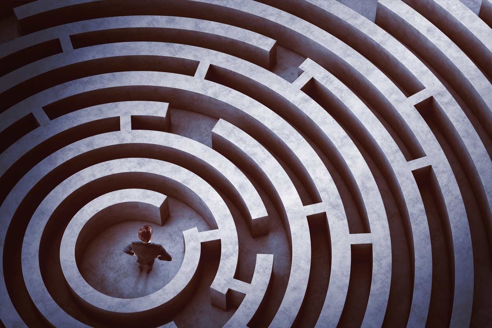 Man in a maze