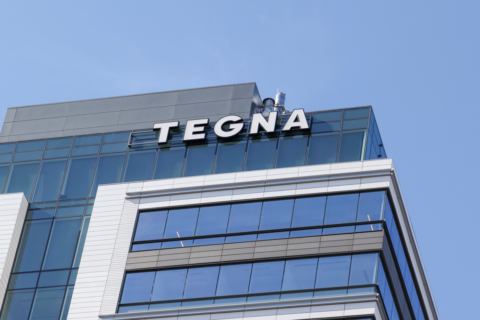 Tegna sign on building